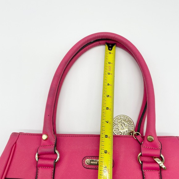 Anne Klein Satchel Shoulder Bag Girly Pink Satchel Y2K Polished Elle Coquette - Picture 15 of 16